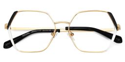 Belen Geometric Black White Glasses1