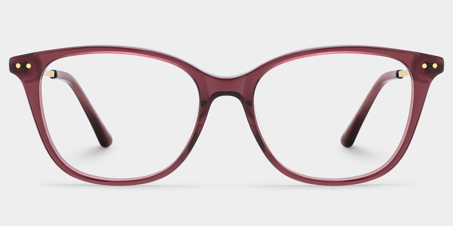 Finch Red Rectangle Glasses | Bold Campus Accent1