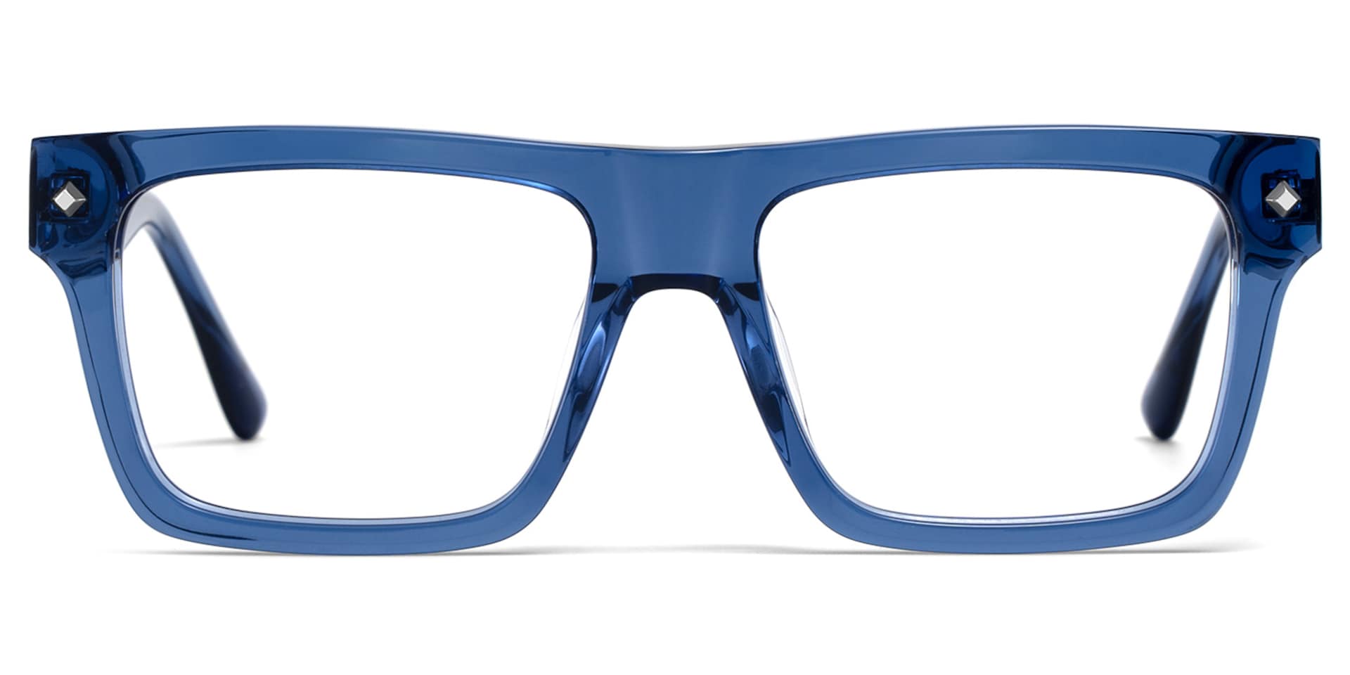 Trent Eyeglasses in Rectangle Blue Frame | Zeelool1