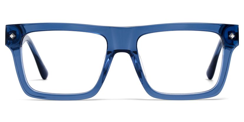 Trent Rectangle Blue Glasses
