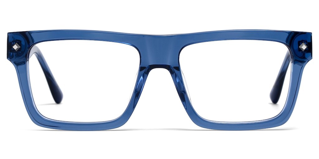 Trent Rectangle Blue Glasses
