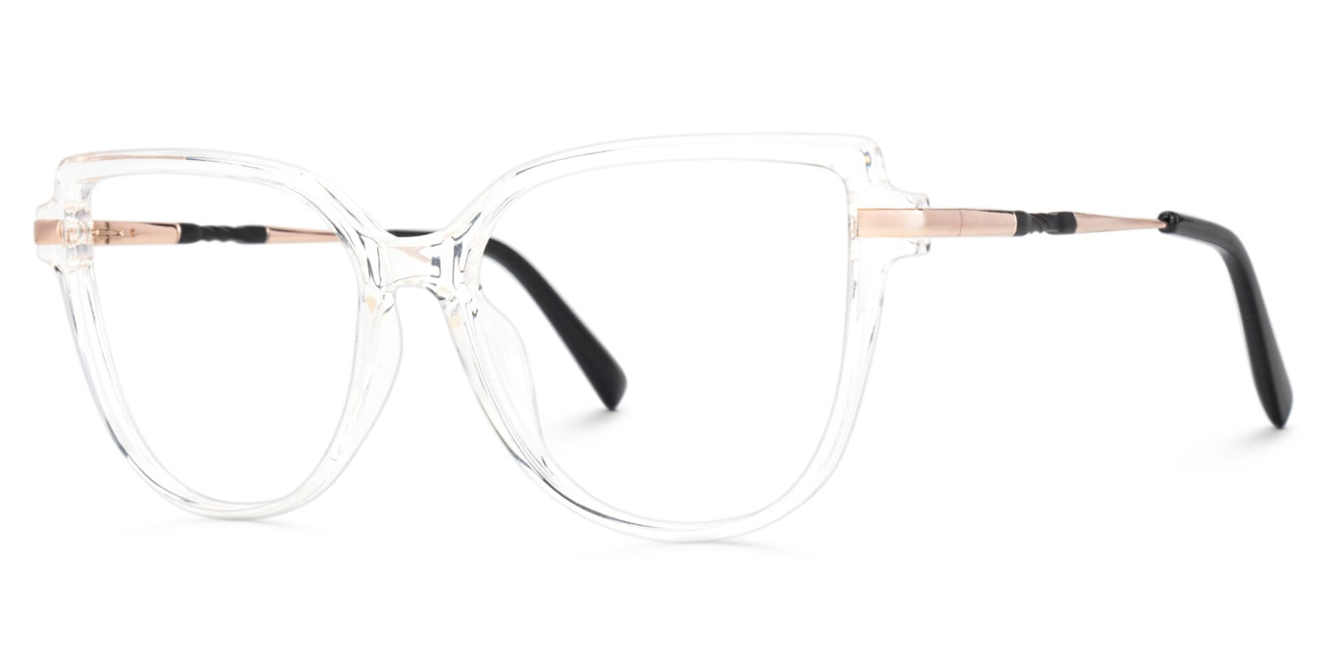Eisan Thin Crystal Clear Eyeglasses with Cat eye | Zeelool1