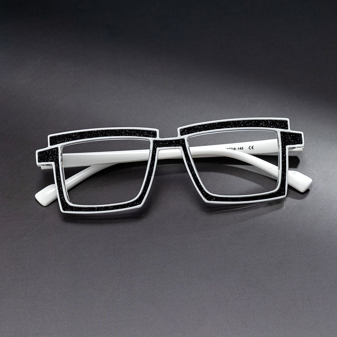 Rectangle Wire Frame Glasses With Black Color0
