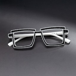 Zephyr Rectangle Black Glasses0