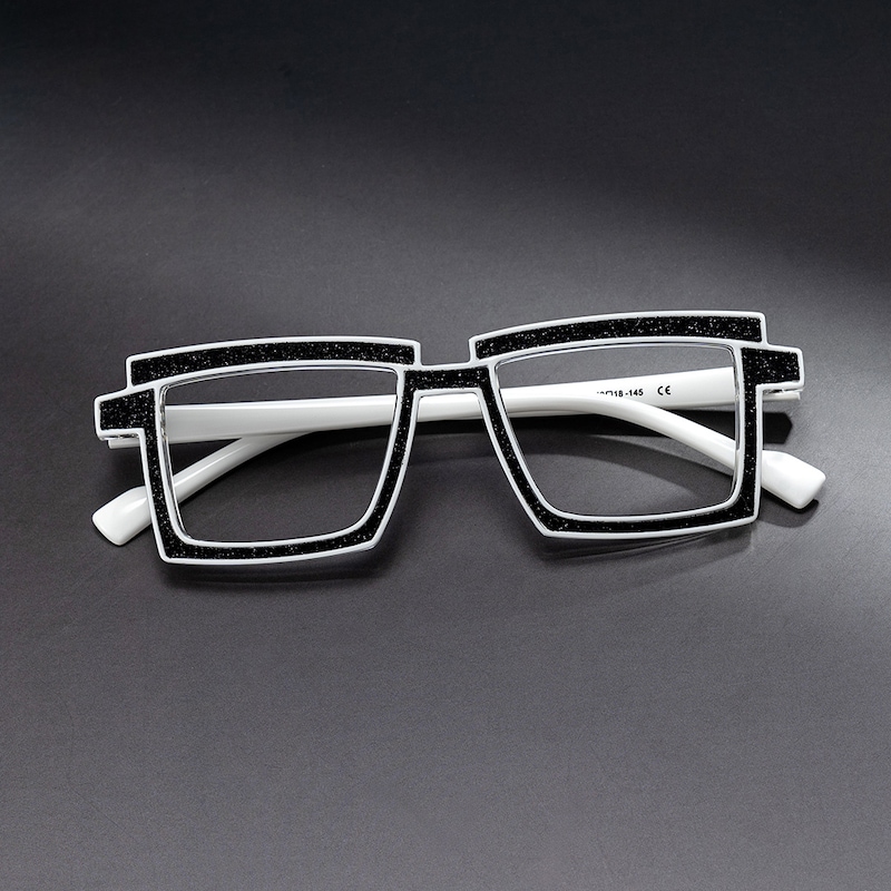 ZEELOOL Zephyr Rectangle Black Glasses