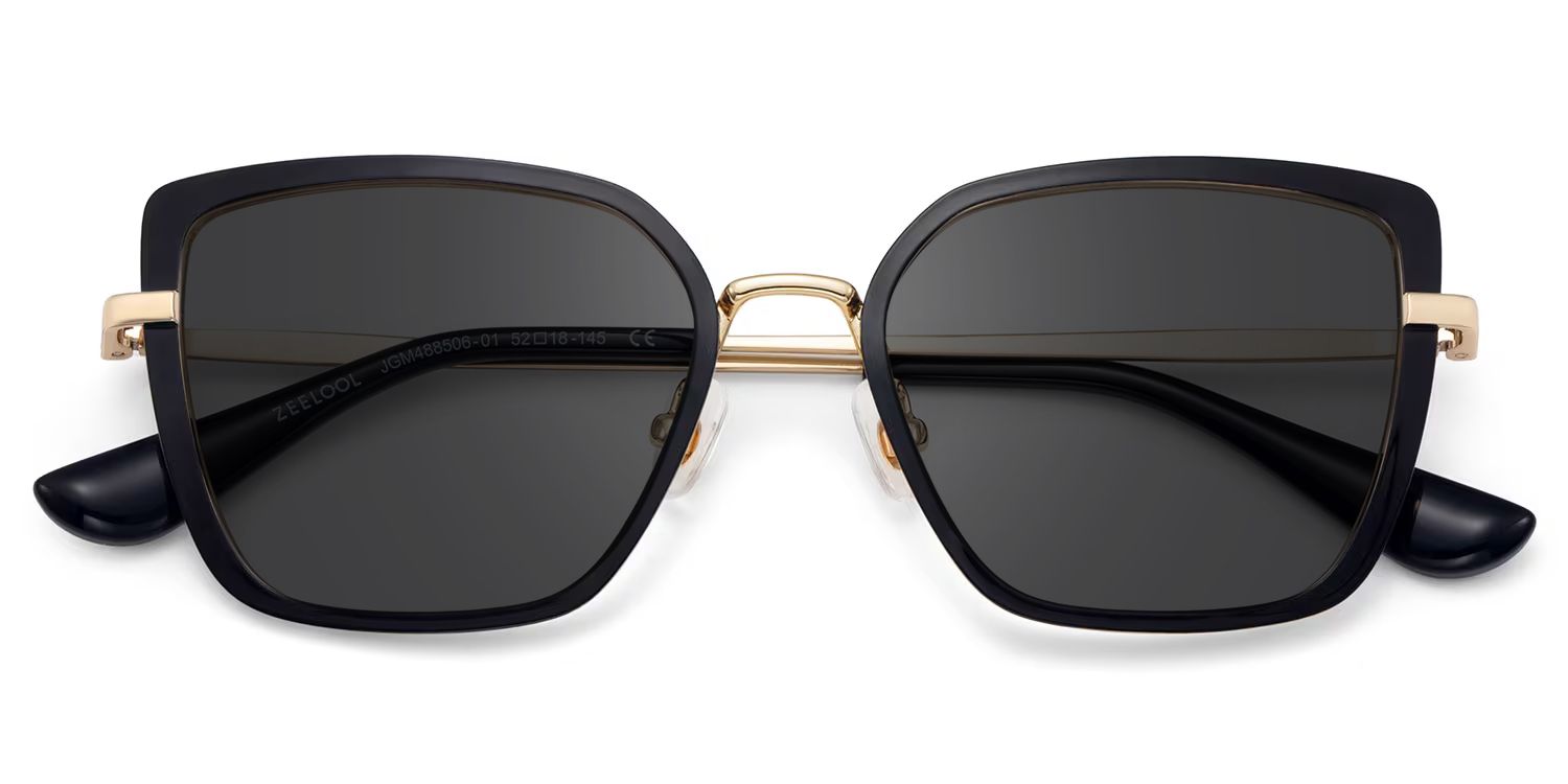 Max Square Black Sunglasses for Women & Men | ZEELOOL