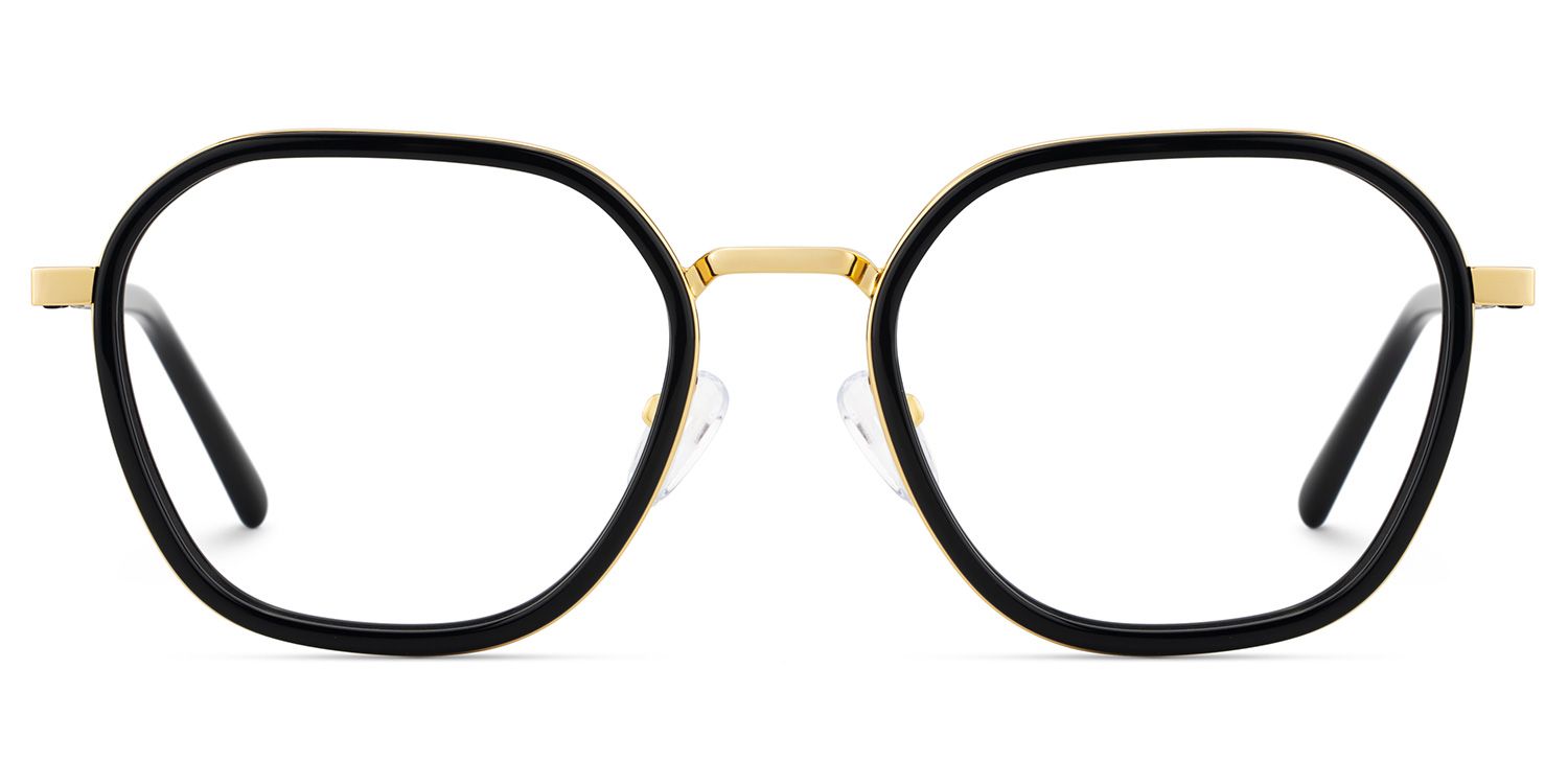 Mitchell Mixed Black Frame Glasses with Geometric Shape | Zeelool1