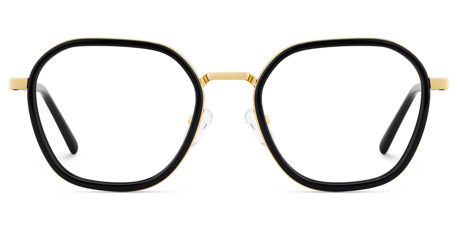 Mitchell Mixed Black Frame Glasses with Geometric Shape | Zeelool1