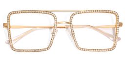 Diva Square Gold Glasses1