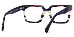 Laguer Rectangle Blue Glasses7