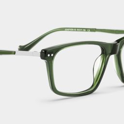 Cozy Rectangle Green Glasses8