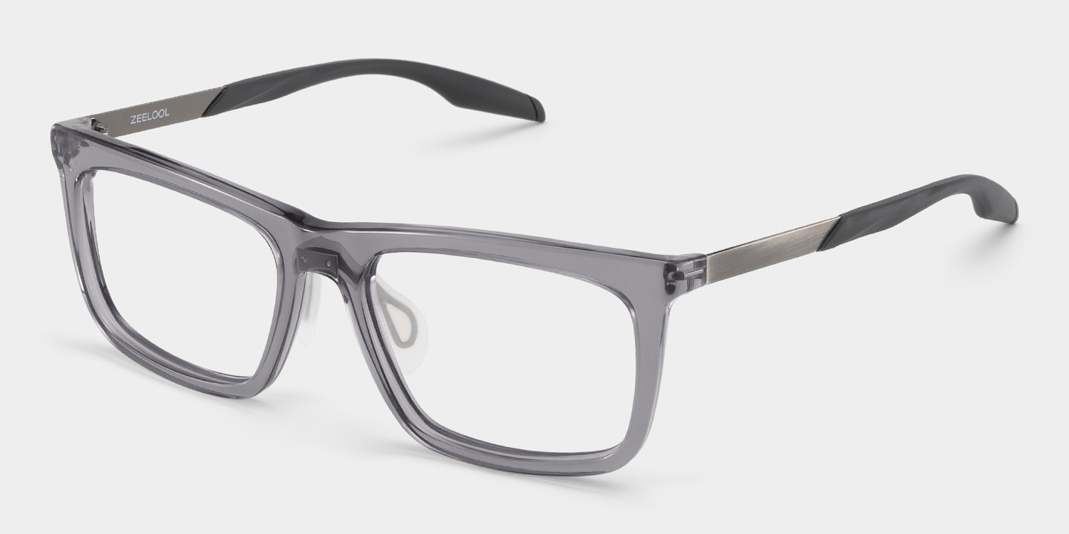 Ease Rectangle Gray Glasses5
