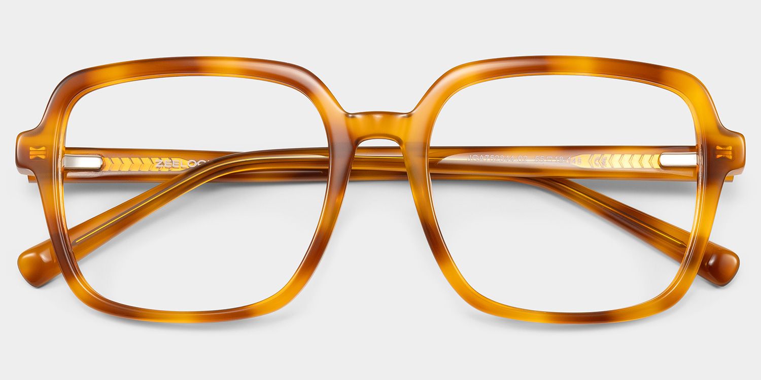 Kenneth Square Beige Tortoise Shell Glasses | ZEELOOL