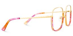 Wade Square Red Floral Glasses4