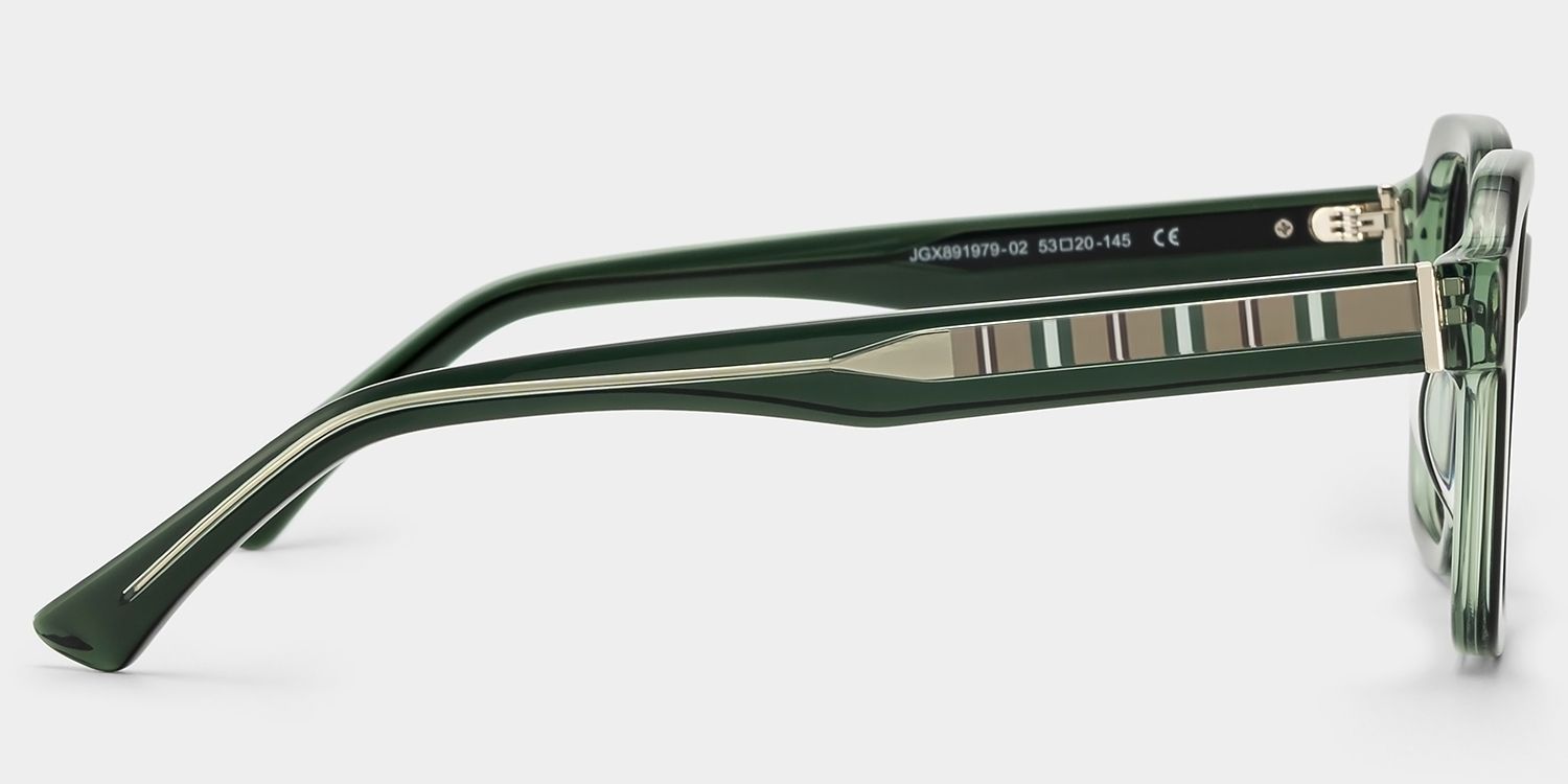 Parker Green Square Eyeglass Frames for Women | ZEELOOL4