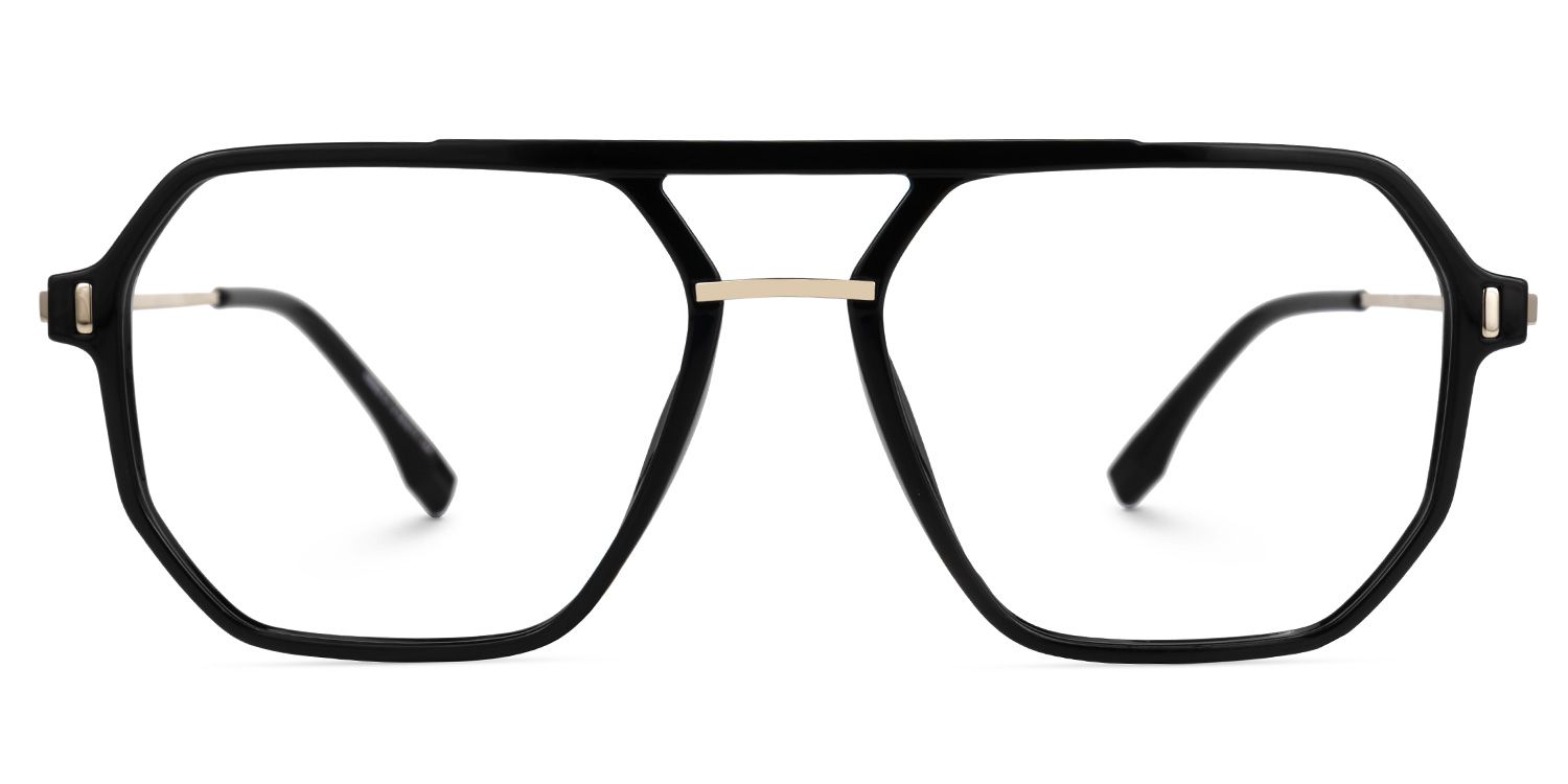 Aviator Lizbeth Black Glasses on sale -Zeelool Glasses0