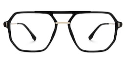 Lizbeth Aviator Black Glasses0