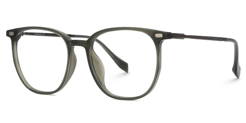 Square Valerye Green Frame Eyeglasses | Zeelool1