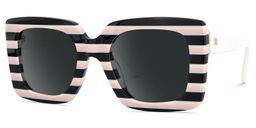Dianna Rectangle Black Pink Glasses1