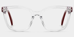 Scarlett Square Crystal Red Glasses1