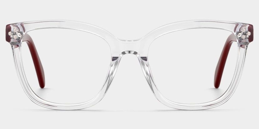 Scarlett Square Crystal Red Glasses