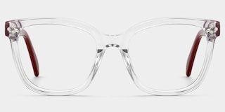 Scarlett Square Crystal Red Glasses1