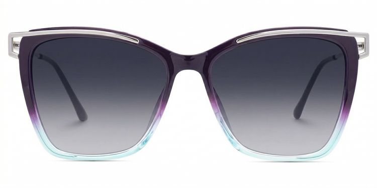 Krystle Square Purple-Blue Glasses