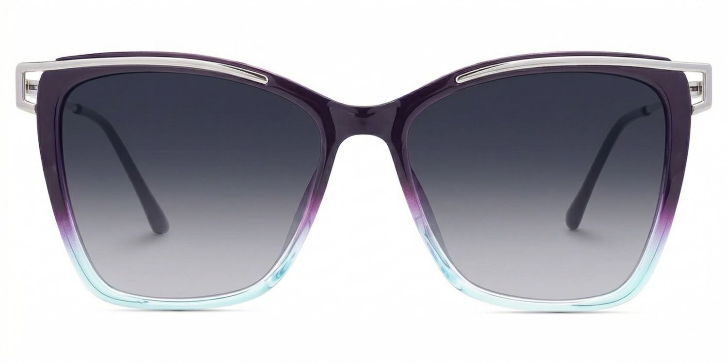 Krystle Square Purple-Blue Sunglasses for Women & Men | ZEELOOL0