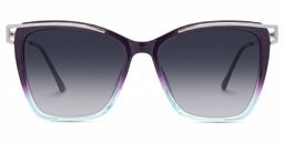 Krystle Purple-Blue Square Sunglasses0