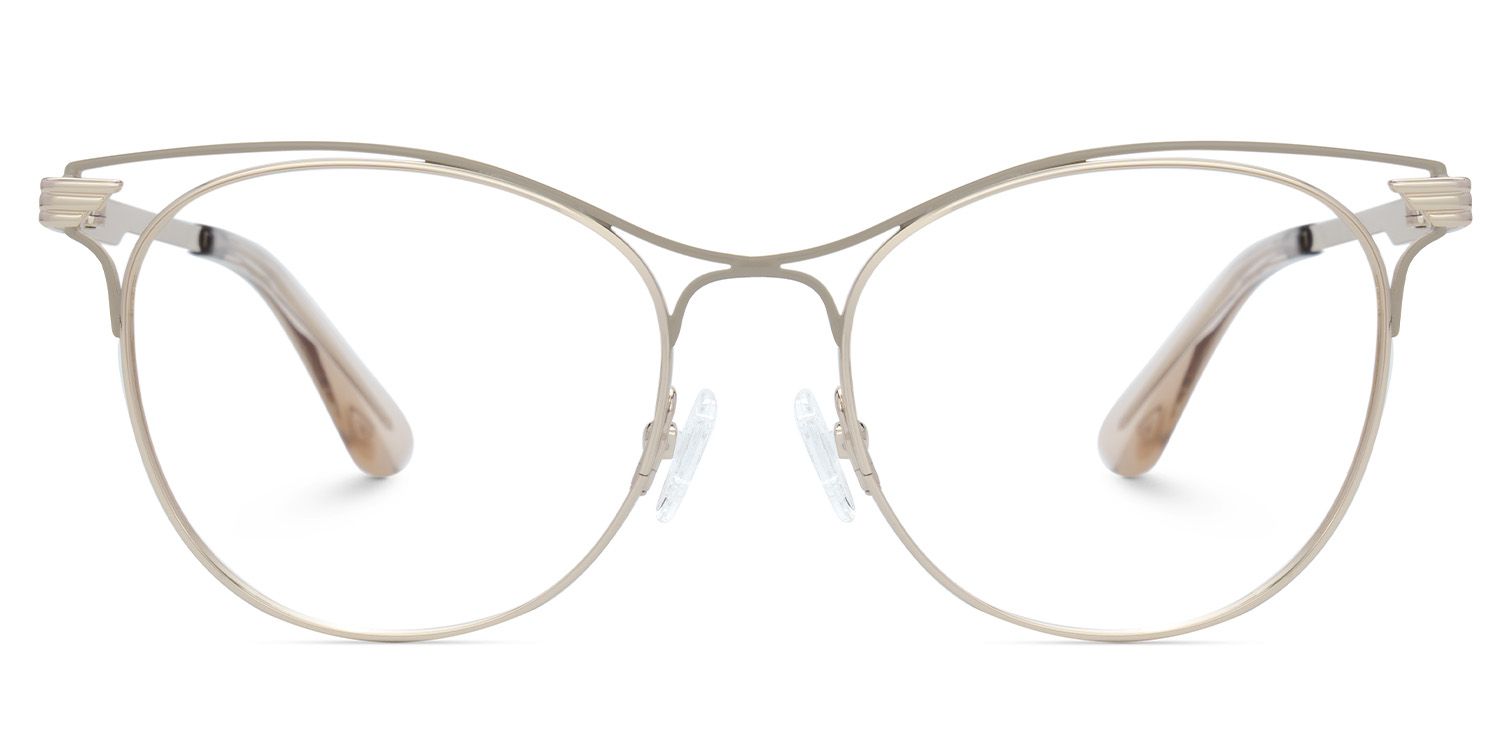 Round Metal Frame Glasses for High Prescription - Bahner0