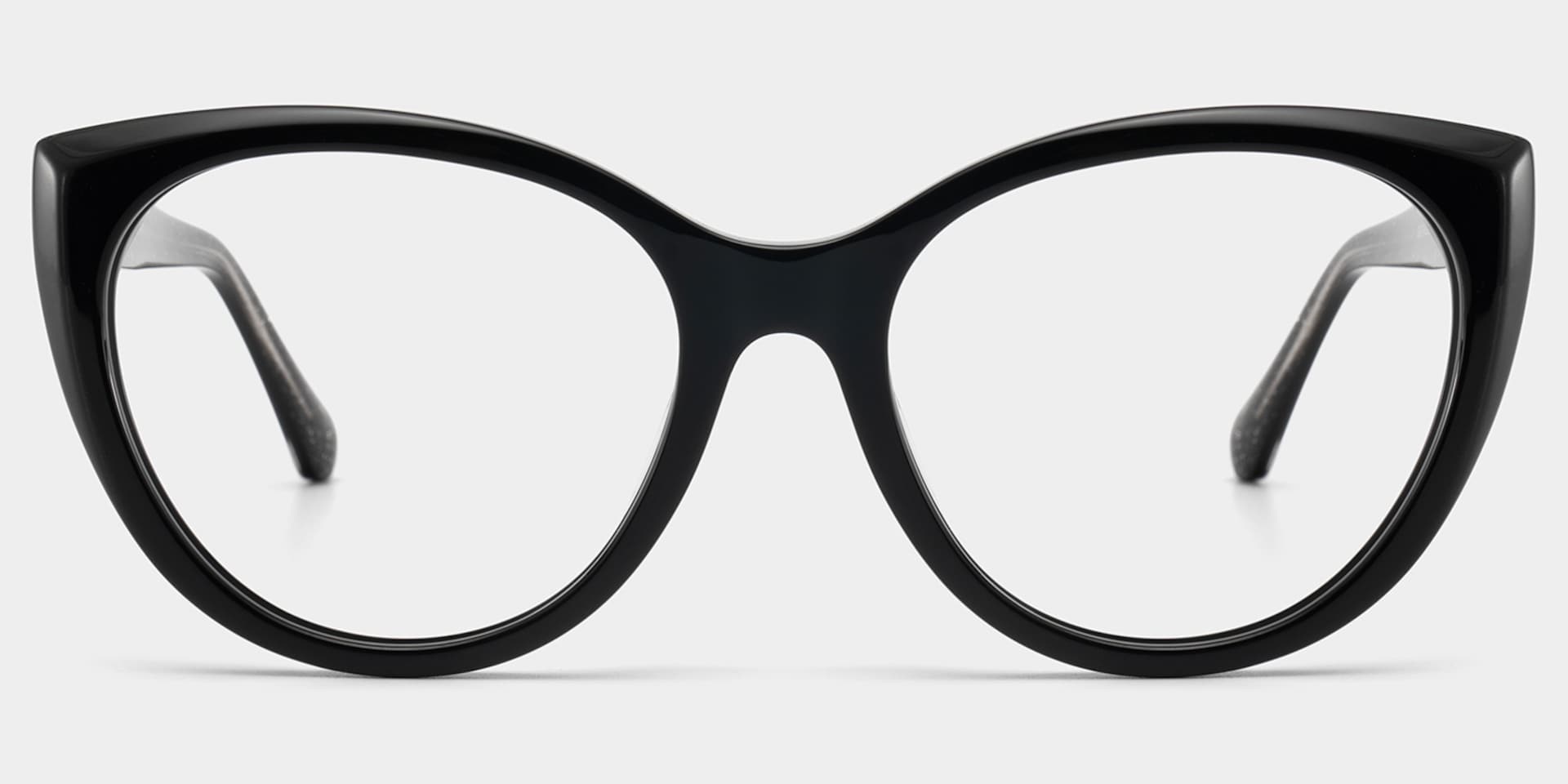 Kiera Black Cat Eye Glasses Frames in Dark Gray Glitter | ZEELOOL1