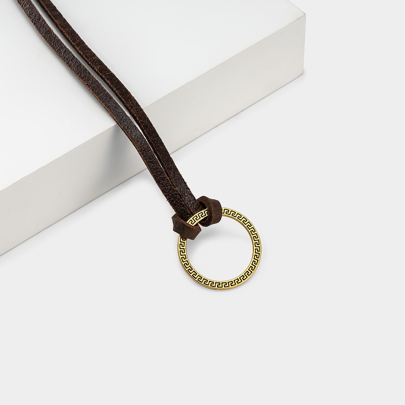 ZEELOOL Adjustable Eyeglasses Leather Strap Alloy Ring