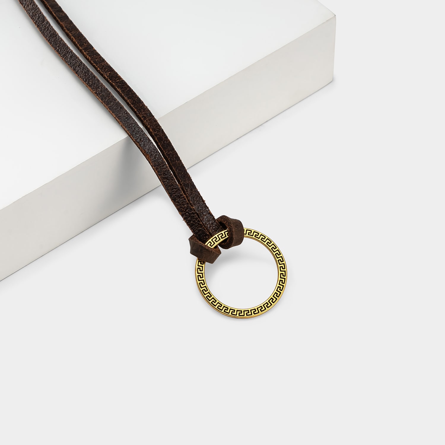 Adjustable Eyeglasses Leather Strap Alloy Ring1