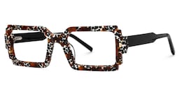 Frederick Rectangle Brown Glasses1