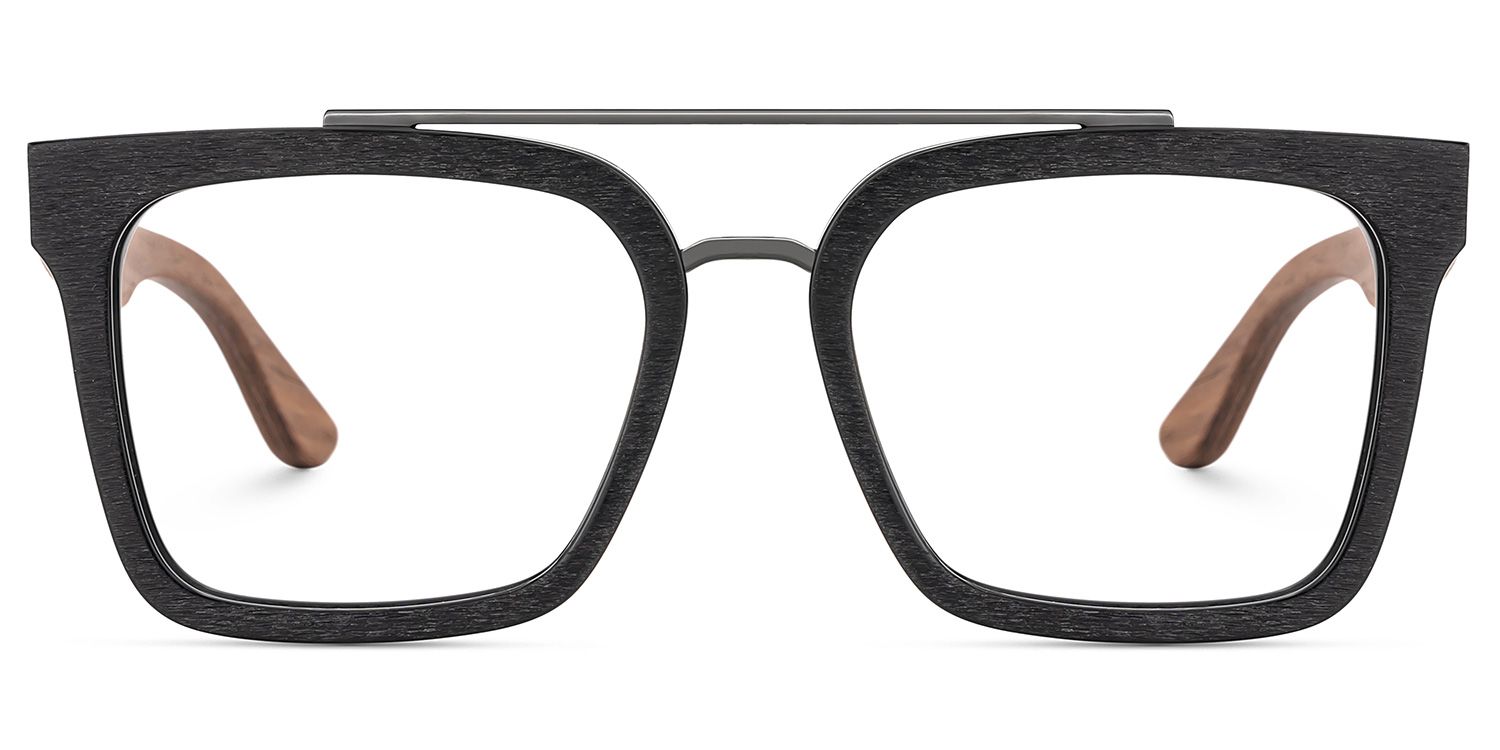 Men's Aviator Eyeglasses Frames With Black Clear Color1