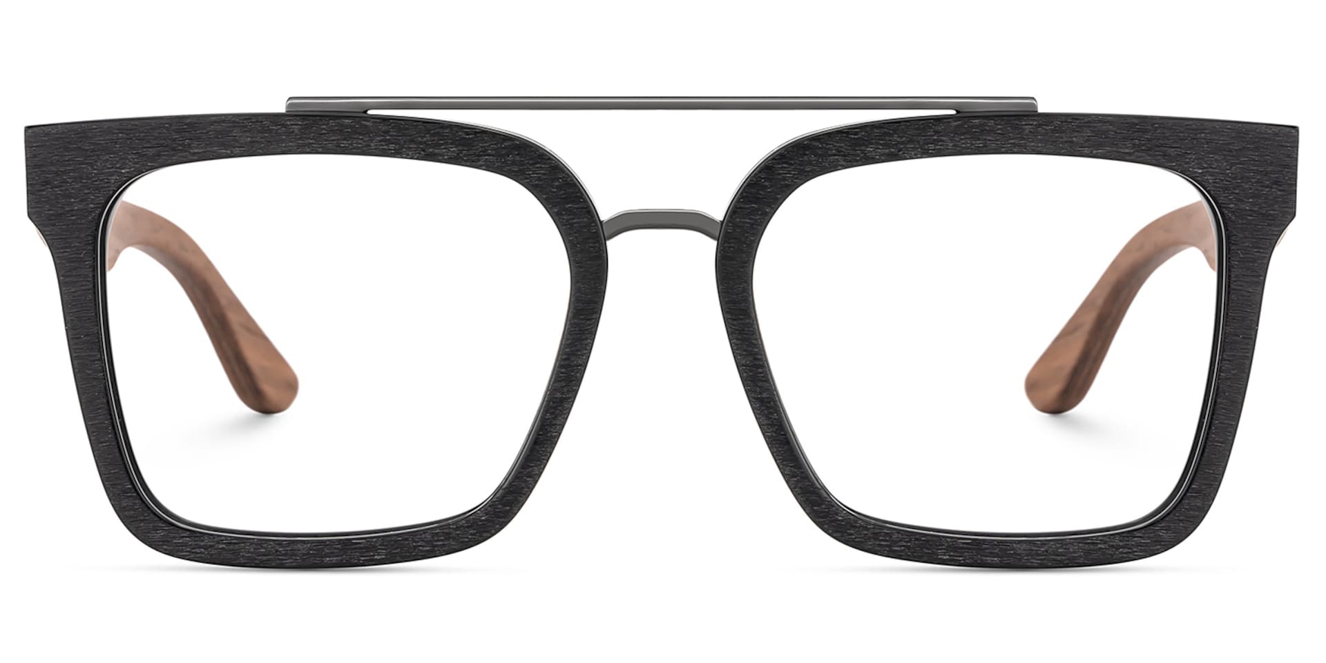 Men's Aviator Eyeglasses Frames With Black Crystal Color1