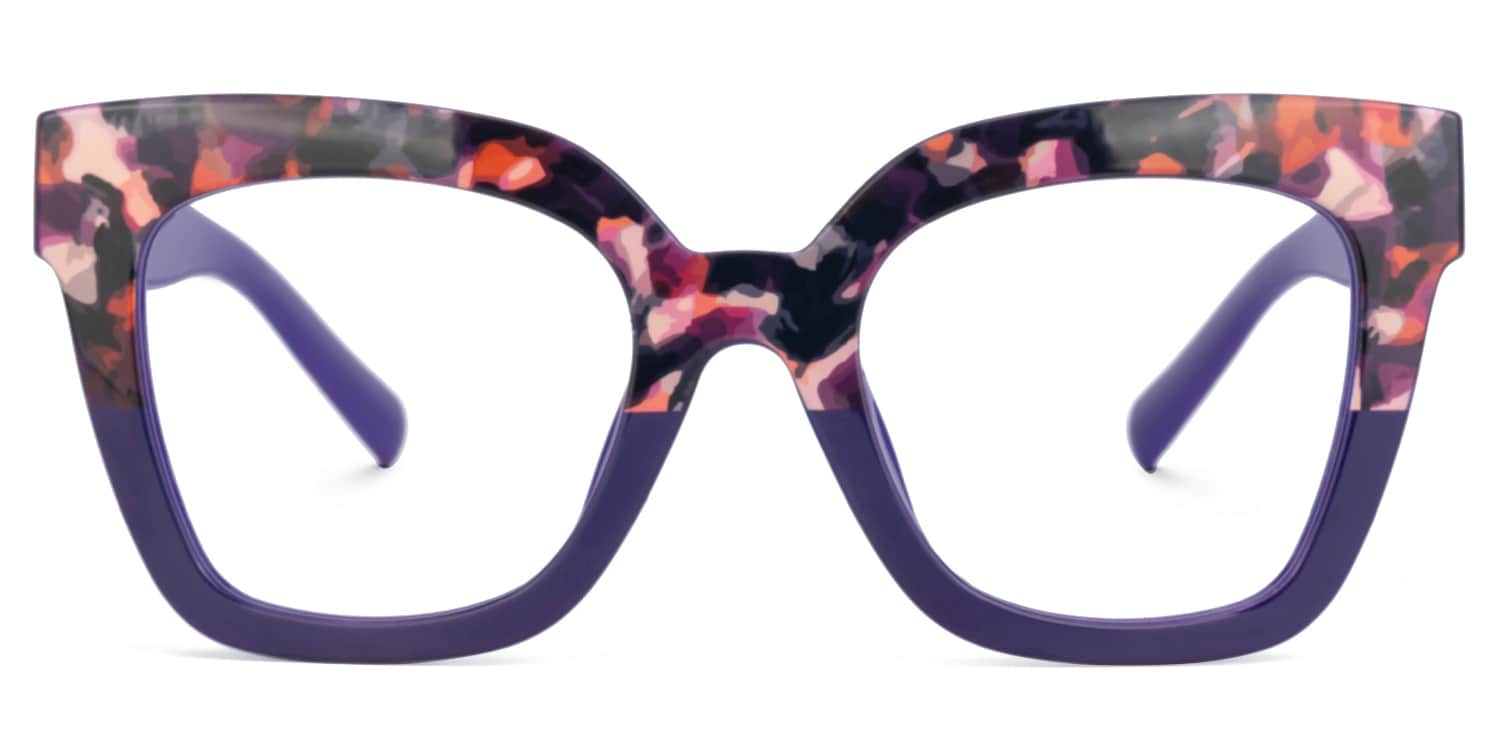 Purple Malcolm Eyeglasses with Square Frames Glasses0