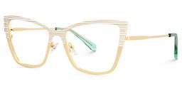 Jisel Butterfly White Gold Glasses1