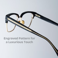 Ellis Browline Black Gold Glasses1