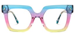 Livena Square Blue-Yellow Glasses0