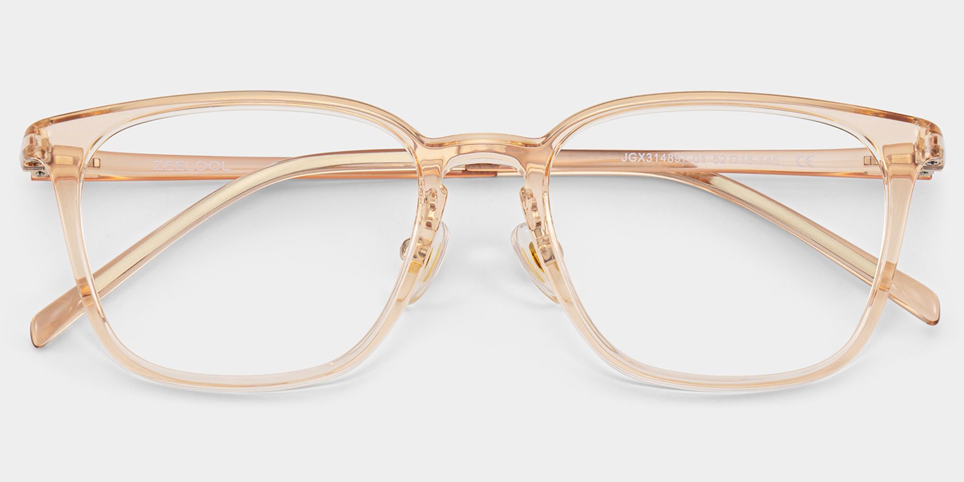 Lily Rectangular Round Glasses in Light Yellow Frame | ZEELOOL2