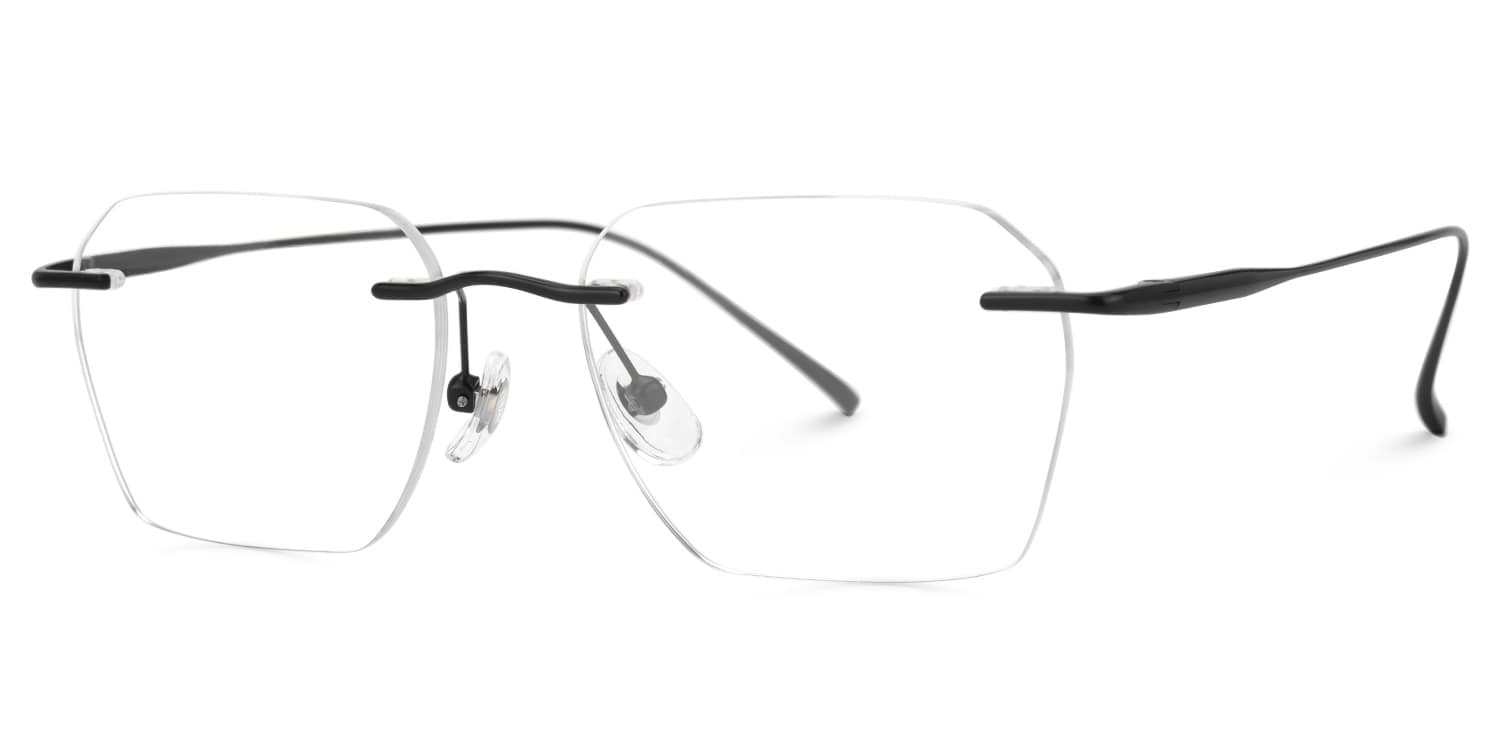 Cortes Rectangle Black Glasses1