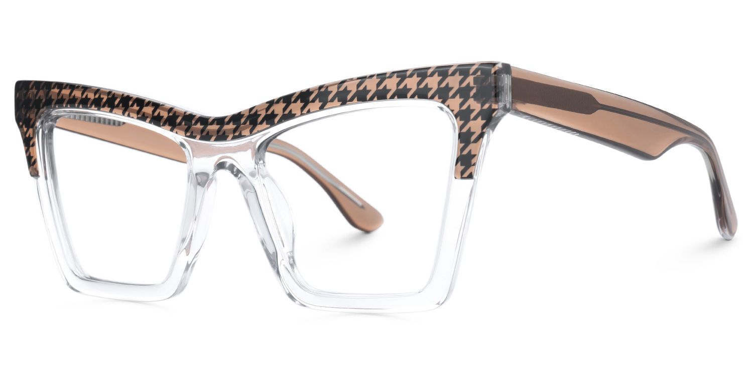 Jaclyn Designer Eyeglasses in Cateye Brown Frame1