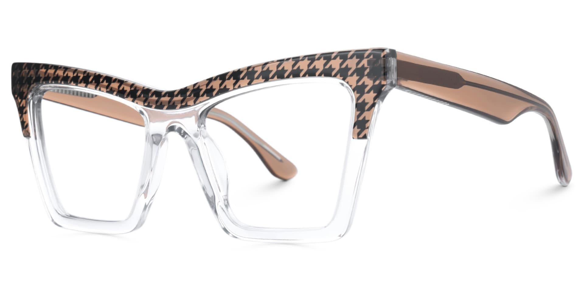 Jaclyn Designer Eyeglasses in Cateye Brown Frame1