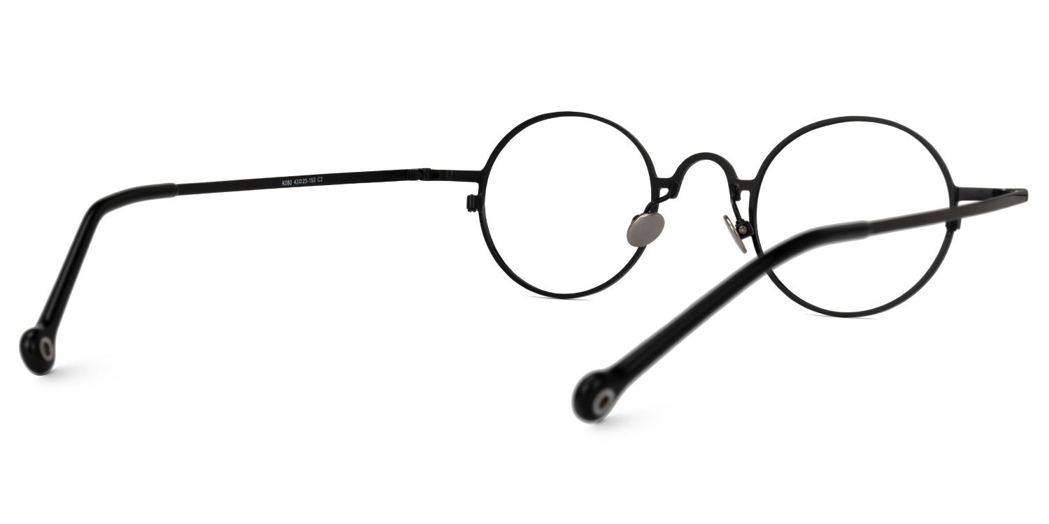 Yeimi Round Black Glasses3