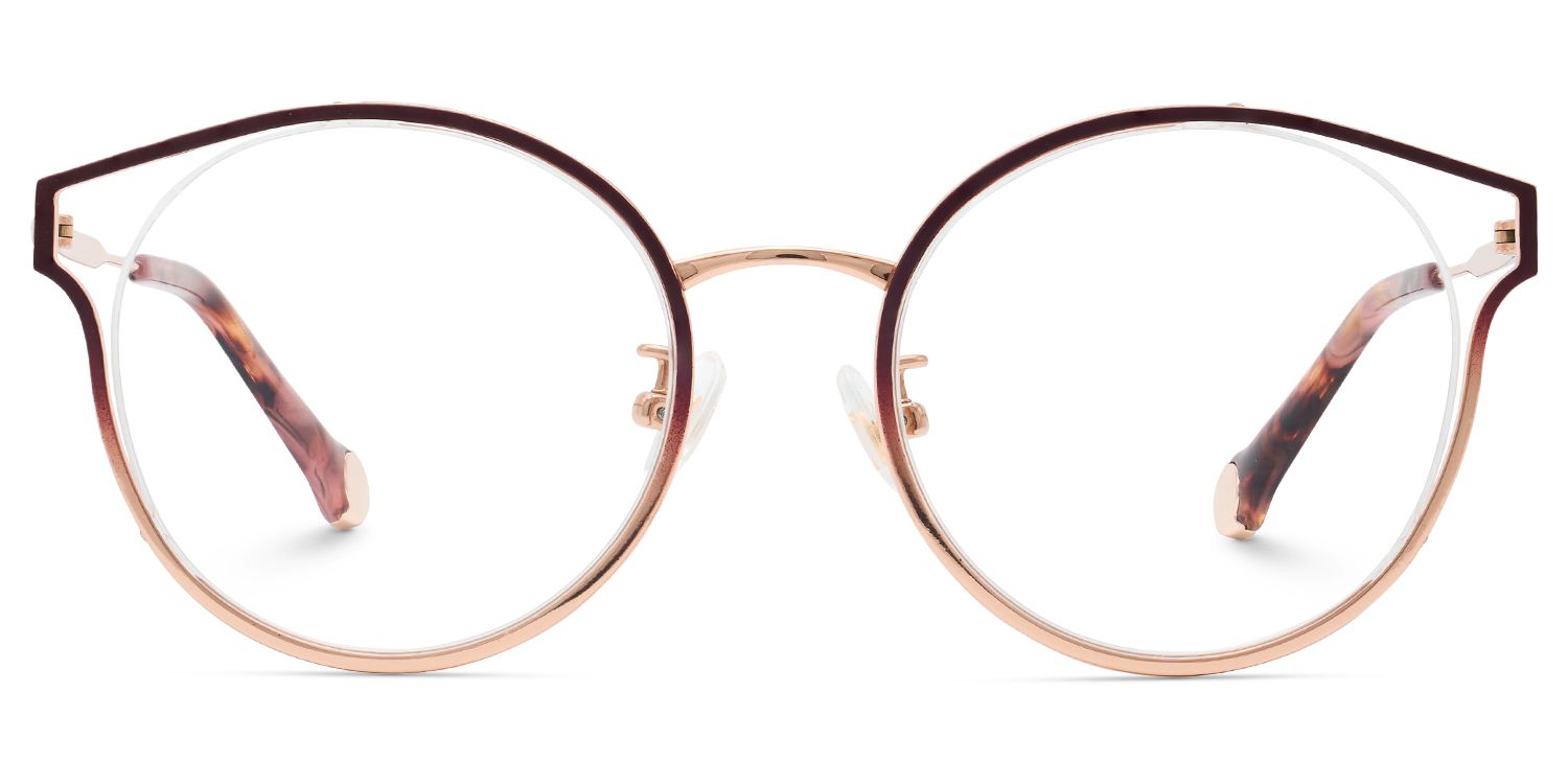 Semi Circle Glasses With Premium Metal For Women0