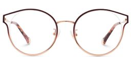 Yaselie Dark-Red Cat eye Glasses0