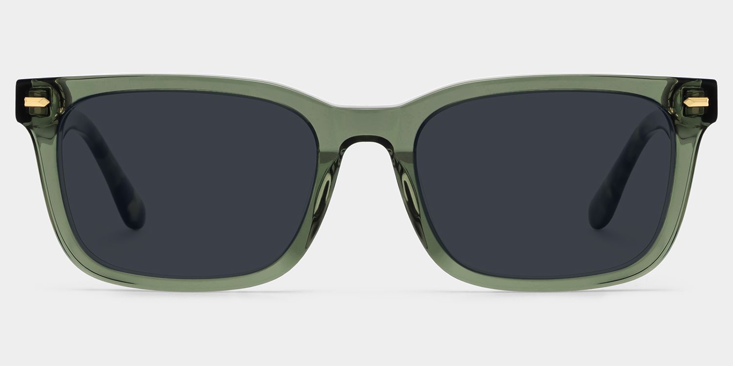 Patrick Acetate Green Rectangle Frame Sunglasses | ZEELOOL0