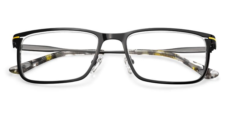 Roxana Rectangle Black Glasses