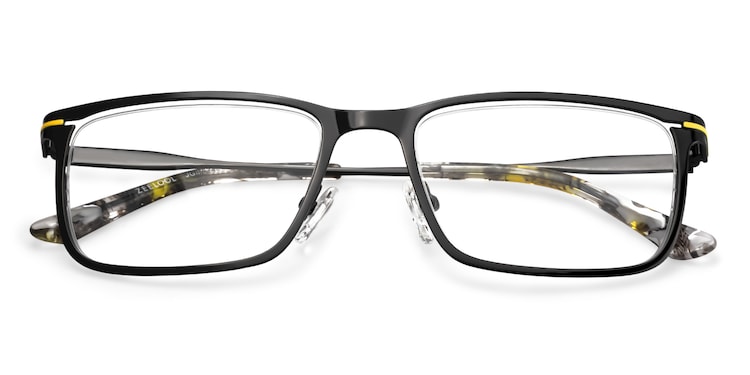 Roxana Rectangle Black Glasses